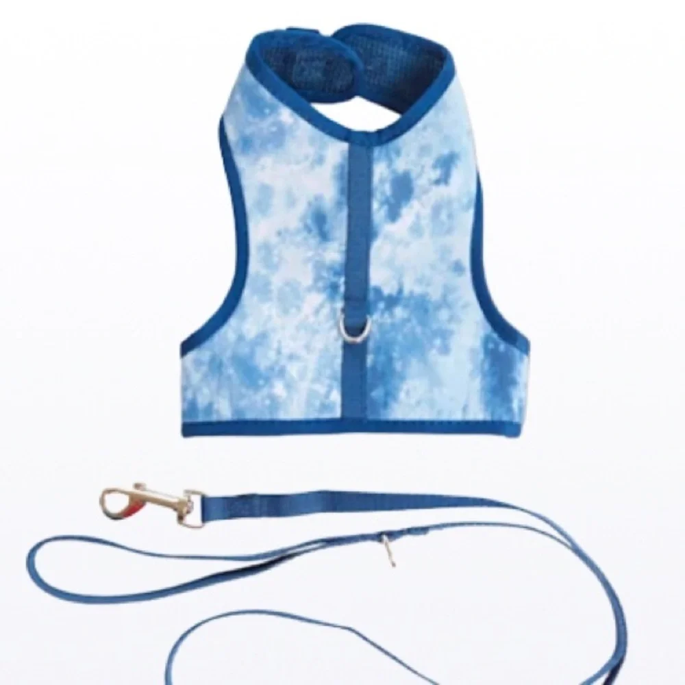 NWT cat harness Lead Set Tie Dye OS